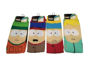 SOUTH PARK Kyle, Stan, Cartman & Butters (4 Pack) Crew Socks Size: 6-12 - Picture 1 of 4