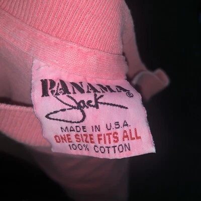 Vintage 90s Panama Jack Graphic Tshirt Pink Medium Double Sided VTG Summer Beach - Image 1 of 4