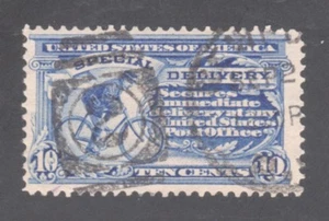 EE. UU. SELLO #E6 — SELLO DE ENTREGA DE ESPECIFICACIONES 1902 -- con BICICLETA -- USADO - Imagen 1 de 2