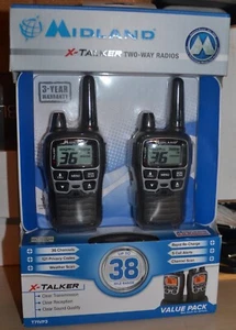Midland T71VP3 X-TALKER 38-Mile 36-Channel FRS 2-Way Radios Pair - Picture 1 of 7