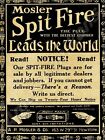 1911 Mosler Spit-Fire Spark Plugs Of New York City New Metal Sign - Large Size