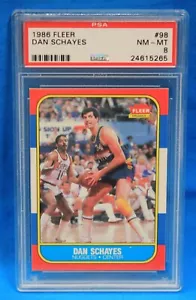 1986 FLEER # 98 Dan Schayes PSA 8 NM-MT # 24615265 DENVER NUGGETS !!!! - Picture 1 of 2