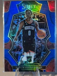 2022-23 Panini Select TyTy Washington Jr Premier Level Blue Prizm RC #168 Rocket - Picture 1 of 2
