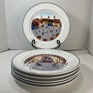 Villeroy Boch Design Naif Dinner Plates (Set of 6 Diff) Luxembourg 10 5/8" D6 - Picture 1 of 11