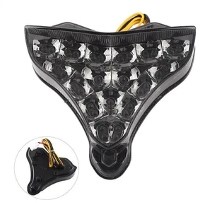 Schwarz Motorrad Hinten Brems Rücklicht mit Blinker für Yamaha YZF-R1 2009-2013 - Picture 1 of 6