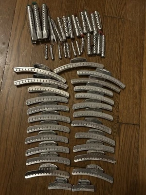 Varas e grampos de cabelo vintage de alumínio metal Perm TipTop Goody 50 peças - Imagem 1 de 4