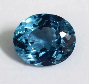 Santa Maria Blue Aquamarine Oval Cut 11+ Ct Natural VVS Loose Certified Gemstone - Picture 1 of 5
