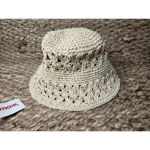 San Diego Hat Co. Playa Boho Beige Flojo Sol Sombrero Papel Paja Crochet Talla Única - Imagen 1 de 6