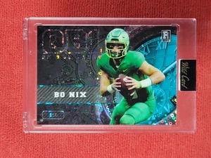 2023 ☆QB 1 ON THE CLOCK ☆ Bo Nix ☆ ROOKIE ☆ 1/1 ☆ Blk Donut Teal☆ Web Exclusive  - Bild 1 von 3