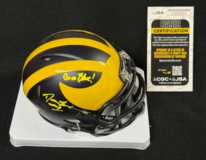 Minicasco firmado e inscrito por Donaven McCulley Michigan Wolverines certificado de autenticidad JSA - Imagen 1 de 4