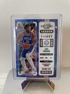 2022-23 PANINI CONTENDERS OPTIC JOEL EMBIID BLUE WAVE /45 PHILADELPHIA 76ERS EP