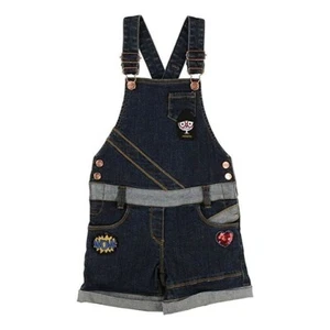 NWoT $65 LITLLE MARC JACOBS Dungarees girl 2yrs 86 Dark Blue Denim Adjustable - Picture 1 of 3