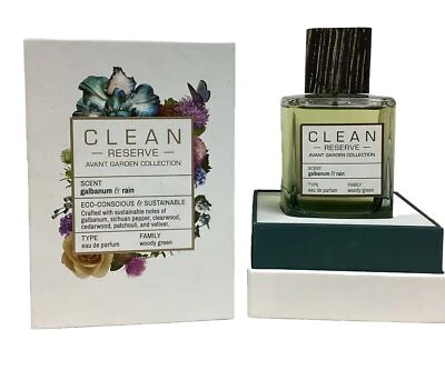Clean Avant Garden Collection GALBANUM & RAIN 3,4 oz COMO EN LA FOTO, ¡Nuevo! LEER DES.. Foto 1 de 4