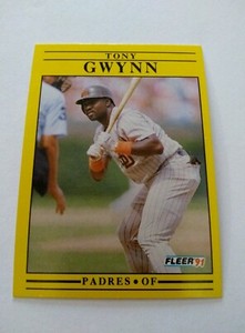 1991 Fleer Baseball Tony Gwynn #529 HOF  Factory Set Break NM-MT