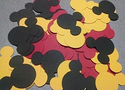 Troquelados surtidos con forma de cabeza de Mickey Mouse - negro/rojo/amarillo - 75 piezas Foto 1 de 1