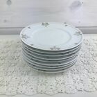 Weimar Germany White Porcelain Dessert Plates Gold Trim - Lot of 9