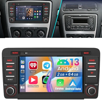 Android13 Autoradio Für Skoda Octavia II 1Z3 1Z5 2+64GB CarPlay GPS Navi SWC USB - Bild 1 von 4