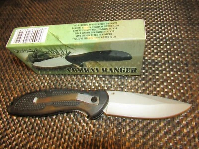 Combat Ranger Tactical Folding Knife with Sheath Frost #16-658B 5" folded - Image 1 of 4
