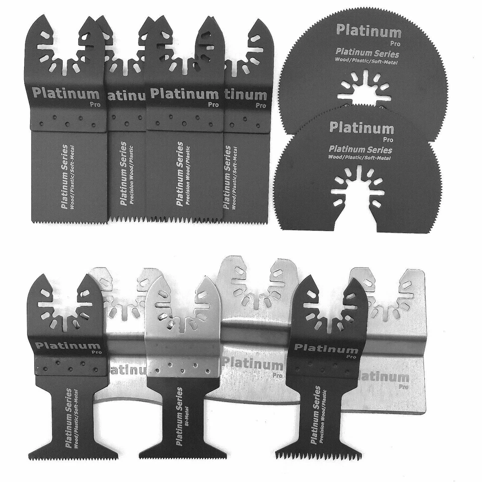 12 hojas de sierra universales oscilantes multiherramienta madera metal corte cortador acero al carbono Foto 1 de 4