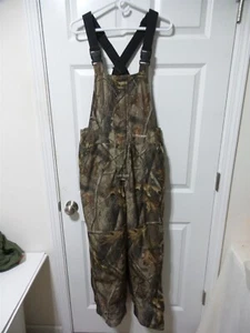 VGC FIELD & STREAM MEDIUM WOODLAND HUNTING BIB PANTS REALTREE HARDWOODS - Picture 1 of 15