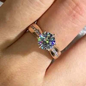 Anillos Sortijas 14k Argollas De Compromiso Matrimonio Oro Plata 925 Para Mujer - Imagen 1 de 14