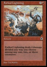 Magic the Gathering MTG Forked Lightning (130) Portal   LP