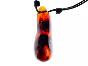 AMBER Crystal Necklace Pendant, Handmade Jewelry, Healing Crystals Stones, 48414 - Picture 1 of 9