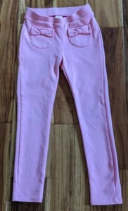 Gymboree Girls Bubble Gum Pink Jegging Pants W/Bows On Pockets Size 6 - Picture 1 of 6