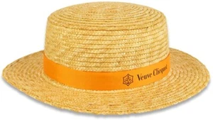Sombrero de paja Veuve Clicquot VCP Yellow Label para mujer y hombre champán sombrero de verano - Imagen 1 de 2