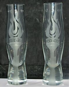 Pair Limited edition Munich Olympic Caithness Vases 1972 with Colin Terris cert