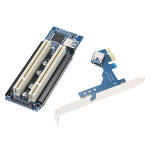 PCI-E X1 X4 X8X 16 to Dual PCI Riser Extend with USB 3.0 Cable A6U1 - Picture 1 of 10