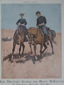 US Calvary Western Frederic Remington Search Belle McKeever Harpers Weekly 1899  - Bild 1 von 2