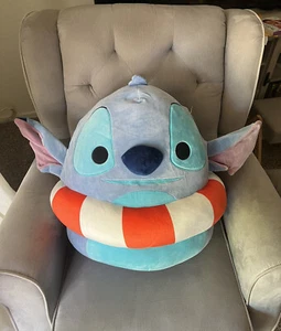 NWT Squishmallow Beach STITCH Life Ring 24 Inch JUMBO Plush Disney Lilo & Stitch - Picture 1 of 2
