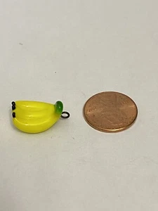 Hand Blown Glass Figurine Handmade Miniature Fruit Bead Pendant Bananas Small - Picture 1 of 5