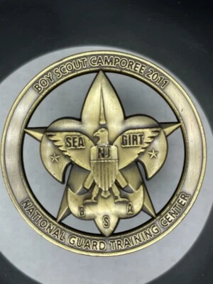 NJSP New Jersey State Police Boy Scout Camporee 2011 Challenge Coin Sea Girt - Image 1 of 3