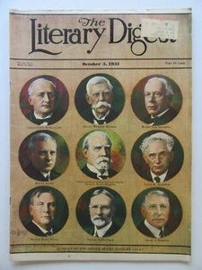Antique 1931 Literary Digest US Justices Cover Oil Ads Eskimos Argentina Polo - Picture 1 of 23