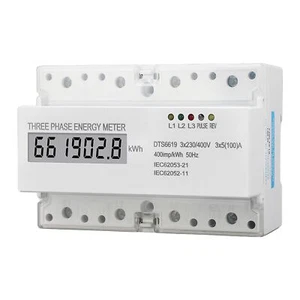 230/400V 5-100A DIN Rail Digital Electric Power Meter With LCD Display 3 Phase - Picture 1 of 24