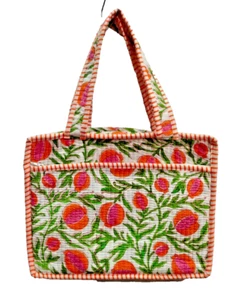 Laptop Carrying Bag Size 15x11.5x2 Inch Jaipur Handmade Cotton Hand block Print - Afbeelding 1 van 8