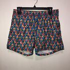 NWT Happy Socks Mens Vibrant Color Print Swim Shorts Sz Medium Mesh Lined