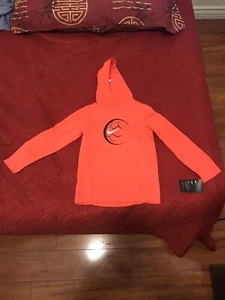 Unisex Size 7 NEW W TAGS Nike Soccer Neon Orange Hoody Long Sleeve - Picture 1 of 3