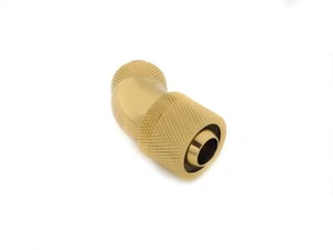 "Bitspower G1/4"" True Brass doppio raccordo rotativo 45 gradi - ID 1/2"" OD 5/8" - Foto 1 di 3