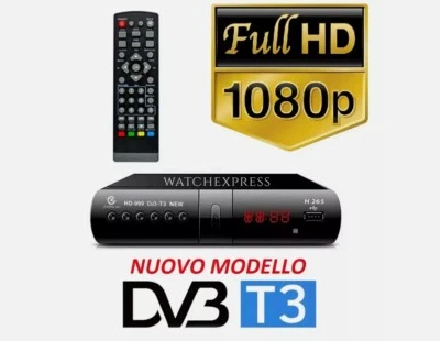 DIGITALE TERRESTRE DVB-T3 DECODER TV SCART HDMI 4K H265 TELECOMANDO - Immagine 1 di 4
