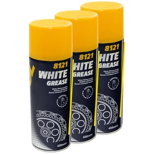 Kettenspray Ketten Spray 3x 450 ml MANNOL White Grease Sprühfett Schmierfett - Bild 1 von 7