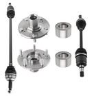 Front L+R CV Axle Shaft & Wheel Hubs Bearings for Honda Civic L4 1.8L Auto 12-15 honda Civic