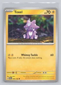 Toxel 069/182 Paradox Rift Sword & Shield Baby Pokémon Whimsy Tackle Non-Holo - Picture 1 of 2