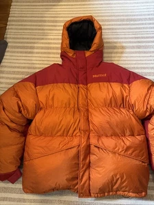 Men’s Marmot 8000M Jacket Orange XL VGUC - Picture 1 of 24