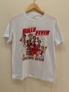 Vintage 80s Chicago Bulls Fever T-Shirt Salem Sportswear Jordan Pippen L USA - Bild 1 von 5