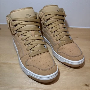Puma Rebound Layup Shoes M Size 8 Tan High Top Sneakers 381277-02 Retro - Picture 1 of 7