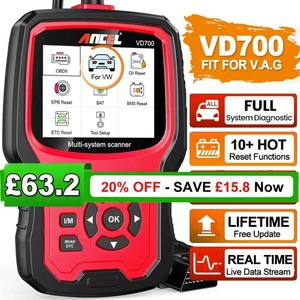 All System Scan DPF EPB Injector Oil Car Diagnostic Tool Code Reader for VW/AUDI - Picture 1 of 15