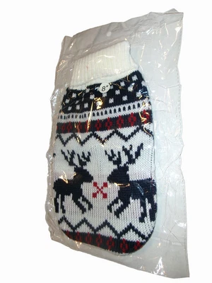 Dog Multi - color Reindeer Theme Sweater Sz. X-Small 8" - 10" Male New in Pack - Image 1 of 4